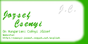 jozsef csenyi business card